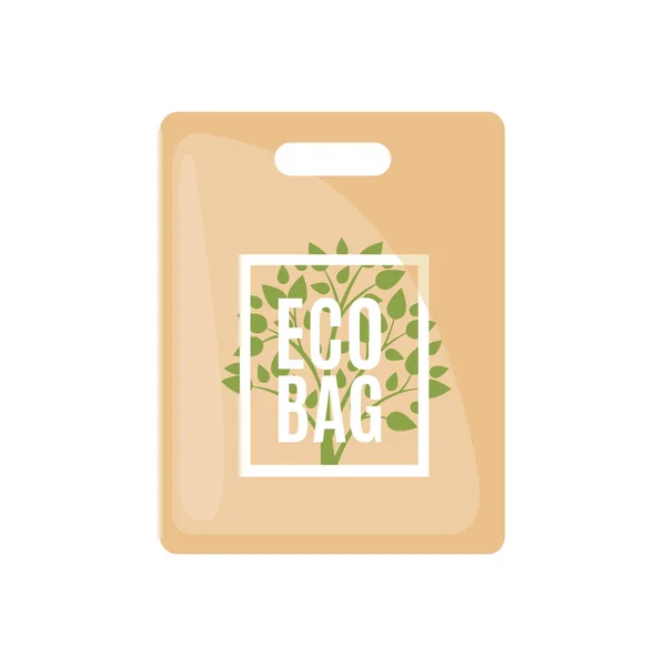 Иконка Eco Bag в плоском стиле, изолированная на белом . — стоковый вектор