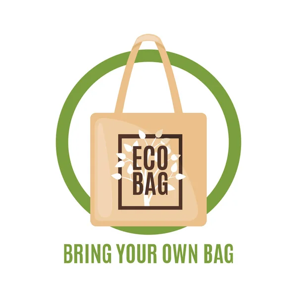 Иконка Eco Bag в плоском стиле, изолированная на белом . — стоковый вектор