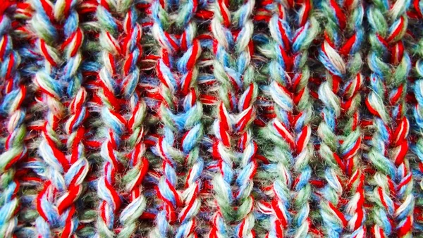 Beautiful Multi Colored Knitted Background — Stock Photo, Image