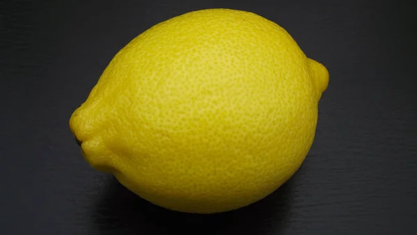 Fresh Lemon Black Background — Stock Photo, Image