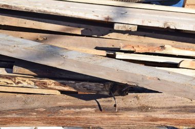 Paslı tırnaklarla eski panoları. Ahşap doku.