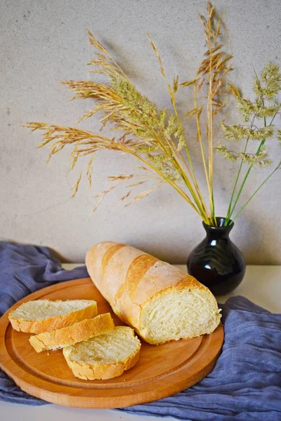 Vers Brood Warme Zelfgemaakte Taarten — Stockfoto