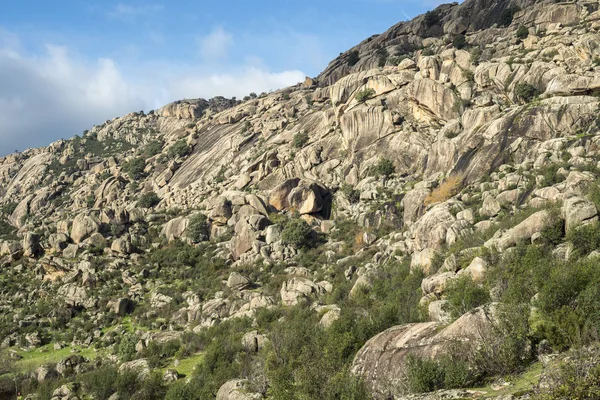 Žulových Skalních Útvarů Provincii Pedriza Guadarrama Hory Národního Parku Madrid — Stock fotografie