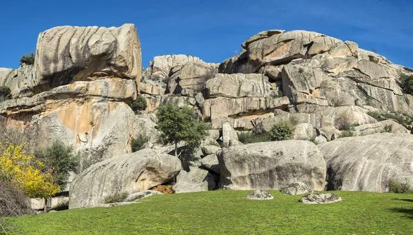 Granitic Rock Formations Pedriza Guadarrama Mountains National Park Province Madrid — Stock Photo, Image