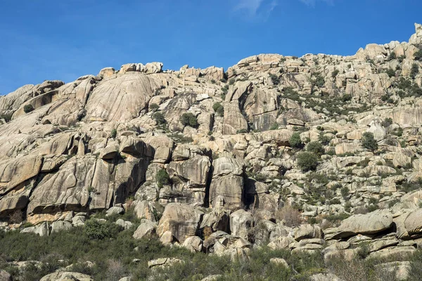 Γρανιτικά Πετρώματα Στην Επαρχία Pedriza Guadarrama Βουνά Του Εθνικού Πάρκου — Φωτογραφία Αρχείου