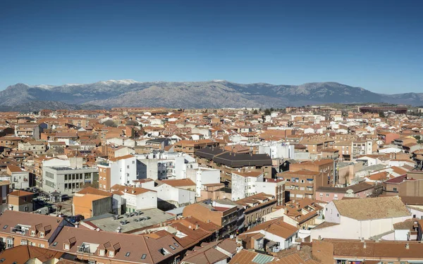 Visningar Den Staden Colmenar Viejo Madrid Spanien Från Belltower Basilica — Stockfoto