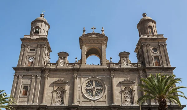 Primer Plano Fachada Catedral Santa Ana Las Palmas Gran Canaria — Foto de Stock