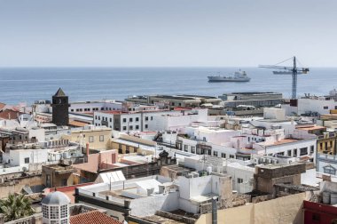 Şehir Las Palmas de Gran Canaria, Kanarya Adaları, İspanya Santa Ana Katedrali Belltower görünümlerini