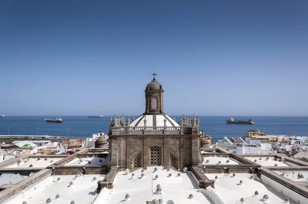 Vue Sur Toit Cathédrale Santa Ana Depuis Clocher Las Palmas — Photo