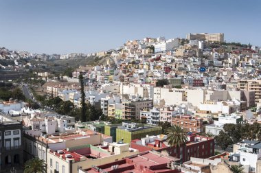 Şehir Las Palmas de Gran Canaria, Kanarya Adaları, İspanya Santa Ana Katedrali Belltower görünümlerini