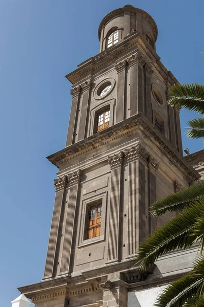 Detail Zvonice Katedrály Santa Ana Las Palmas Gran Canaria Kanárské — Stock fotografie