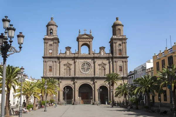 Вид Собор Санта Ана Місті Лас Пальмас Канарські Острови Іспанія — стокове фото