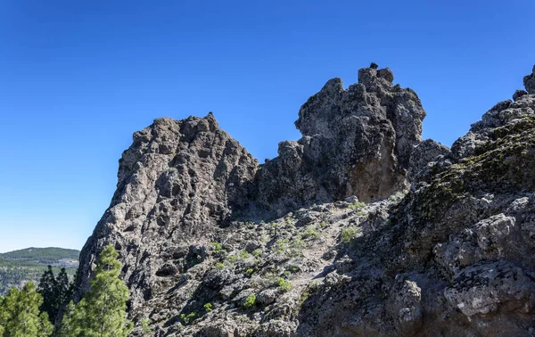 Formasi Batuan Vulkanik Taman Pedesaan Nublo Pedalaman Pulau Gran Canaria — Stok Foto