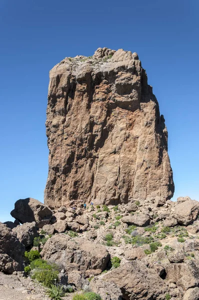 Uitzicht Piek Van Roque Nublo Luzernevlinder Rock Rock Wolken Nublo — Stockfoto