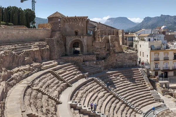Cartagena Spanien April 2017 Utsikt Över Den Romerska Teatern Cartagena — Stockfoto