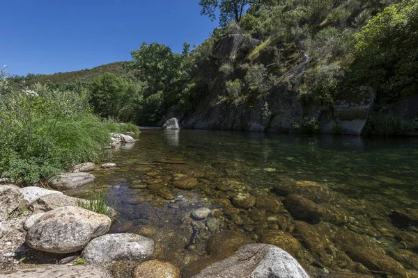 Vue Sur Ruisseau Minchones Dans Région Vera Caceres Estrémadure Espagne — Photo