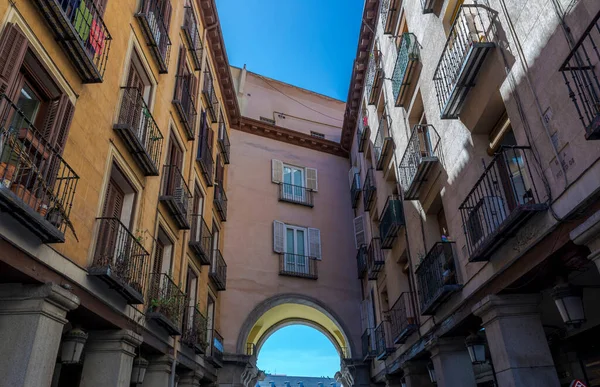 Girona Dörren Nio Ingångarna För Att Komma Plaza Mayor Main — Stockfoto