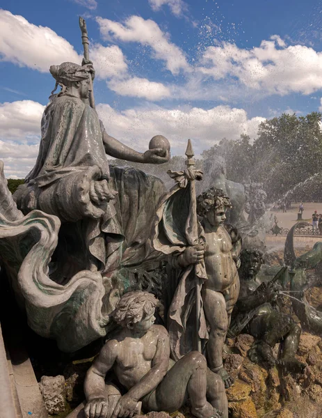 Bordeaux France August 2017 Detail Fountain Monument Aux Girondins Place — 图库照片