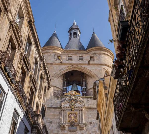 Grande Cloche Bordeaux France Est Beffroi Ancienne Mairie Porte Les — Photo