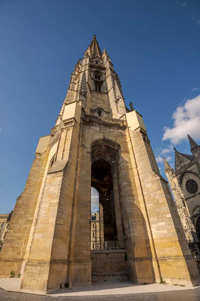 Campanario Basílica San Miguel Burdeos Francia Esta Torre Separada 114 — Foto de Stock