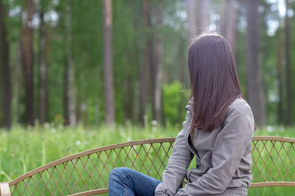 Portrait Beautiful Young European Girl Outdoors — Stock Photo, Image