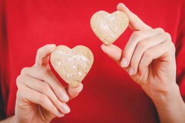 Ev yapımı zencefil kurabiyeleri gösteren tanınmaz kadın