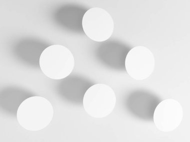 Sunum slayt şablonu-gölgelerle kağıt daire şekilleri kümesi.