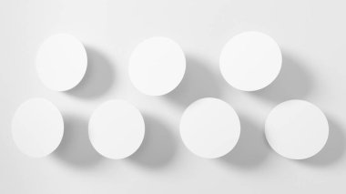 Sunum slayt şablonu-gölgelerle kağıt daire şekilleri kümesi.