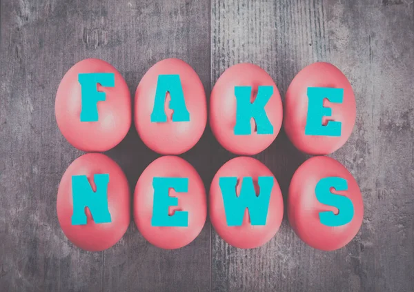 Factory of fake news: eggs with \