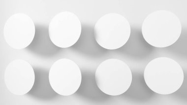 Sunum slayt şablonu-gölgelerle kağıt daire şekilleri kümesi.