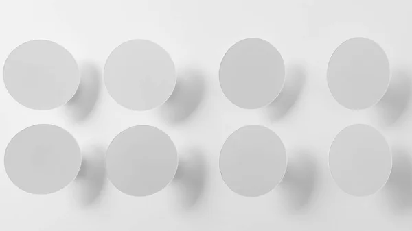 Presentation Slide Template Set Paper Circle Shapes Shadows — Stock Photo, Image