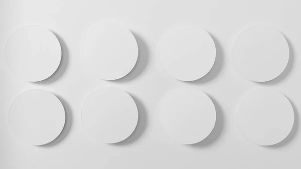 Presentazione Modello Diapositiva Set Forme Cerchio Carta Con Ombre — Foto Stock