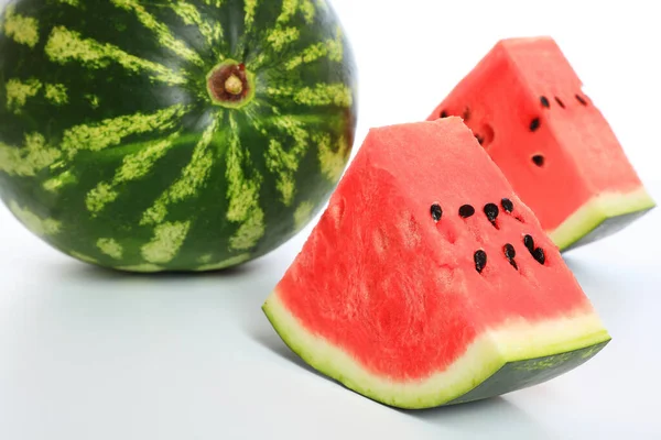 Closeup shoot of watermelon on the white background — Stock Photo, Image