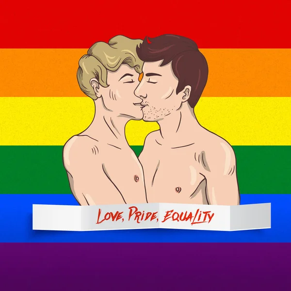 Cartaz Colorido Para Celebração Orgulho Lgbt Amor Igual —  Vetores de Stock