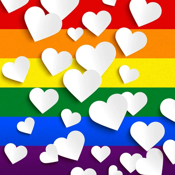 Barevné Lgbt Hrdosti Blahopřání Gay Lásku Oslava — Stockový vektor