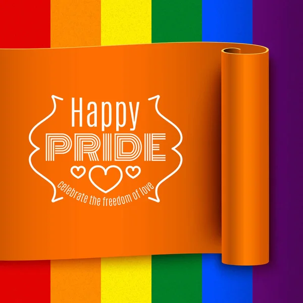 Hou Van Kleurrijke Affiche Voor Viering Van Lgbt Pride Gelijk — Stockvector
