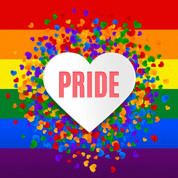 Carte Vœux Fierté Lgbt Colorée Célébration Amour Gay — Image vectorielle