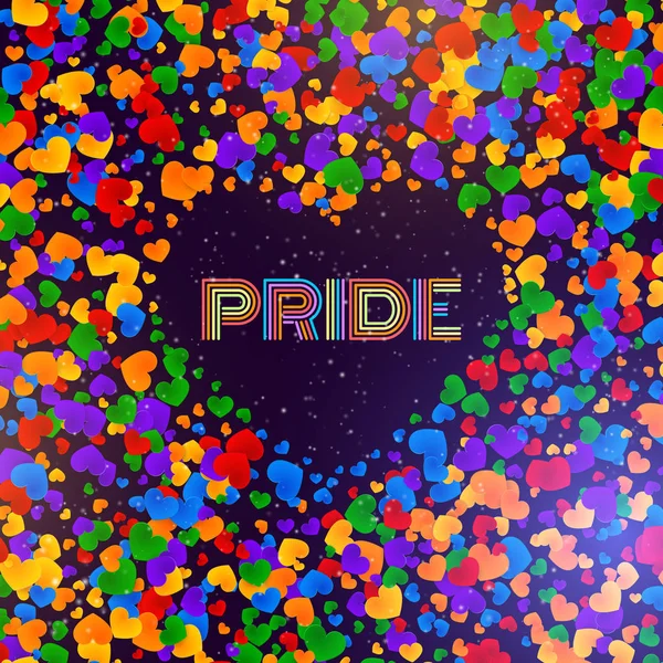 Πολύχρωμο Lgbt Υπερηφάνειας Ευχετήρια Κάρτα Γκέι Αγάπης Γιορτή — Διανυσματικό Αρχείο