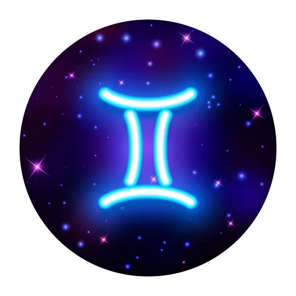 Gemini Stjärntecken Horoskop Symbol — Stock vektor