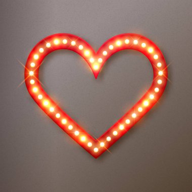 Parlak neon kalpli çerçeve, retro banner şablon, vektör çizim