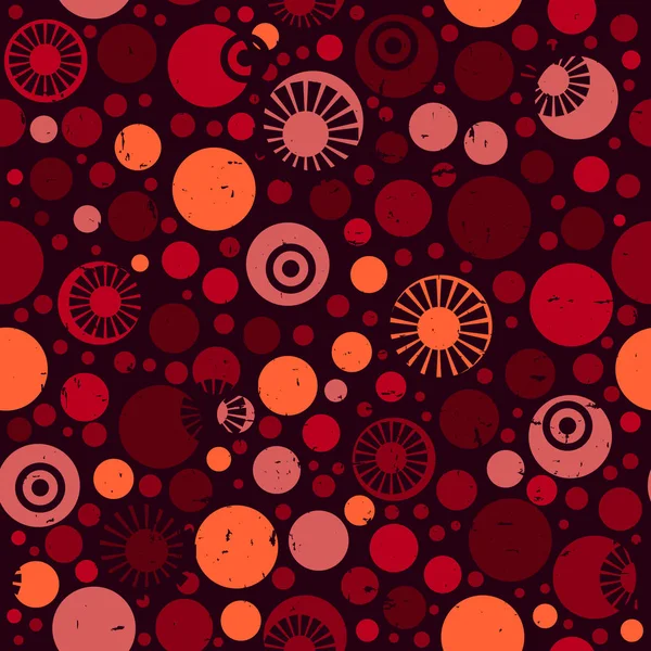抽象円ベクターのシームレスなパターン パターンの塗りつぶし Web ページの背景テクスチャ — ストックベクタ