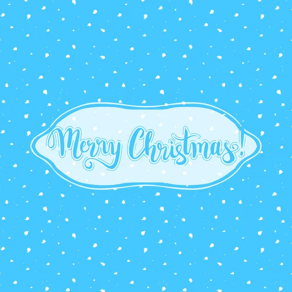 Buon Natale Mano Lettering Pennello Penna Calligrafia Vettoriale Illusione Cartolina — Vettoriale Stock