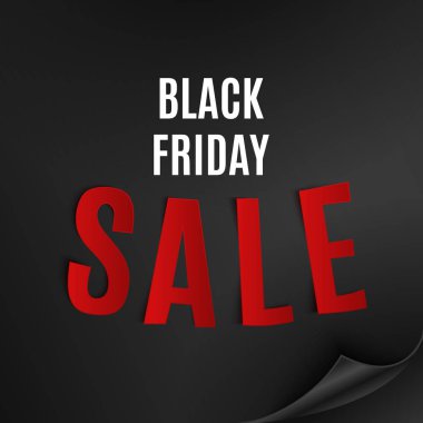 Siyah Cuma satış reklam vektör çizim, indirim, özel indirim