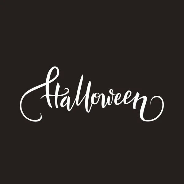 Halloween Brush Pen Lettering Calligraphy Vector Illustration — Stock Vector