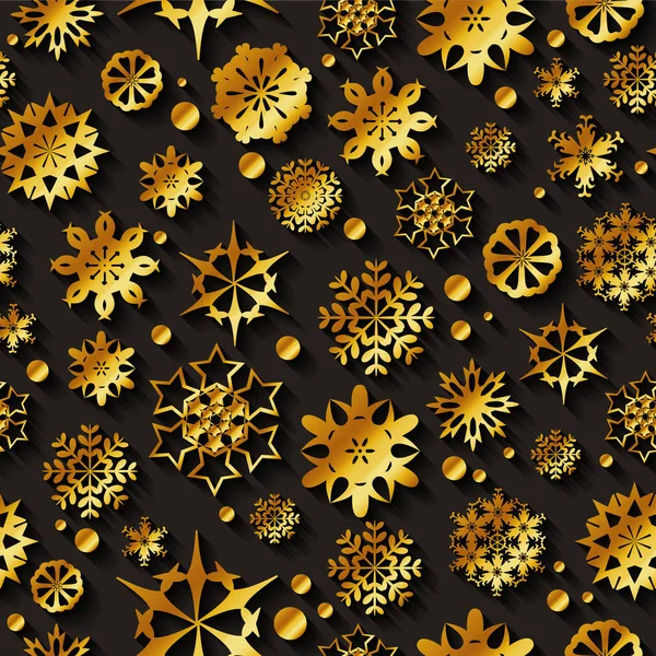 Festive Seamless Pattern Snowflakes — Stock Vector