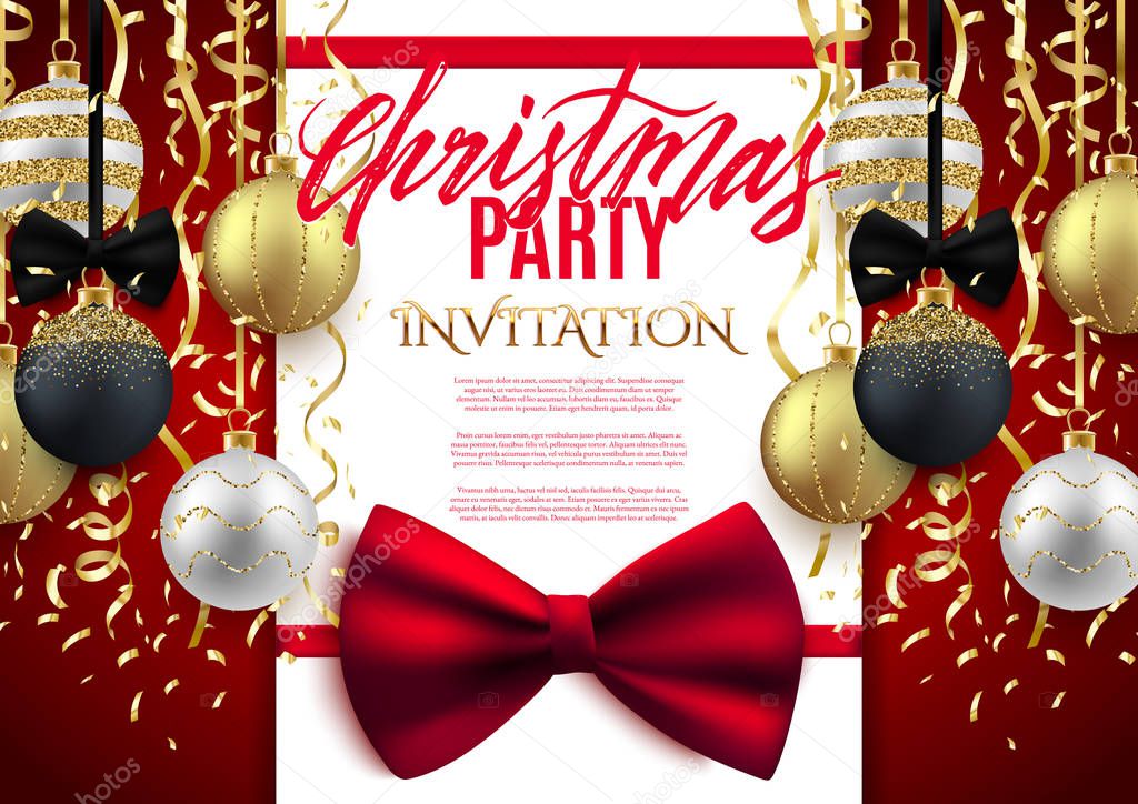 Merry Christmas banner, decorative background.