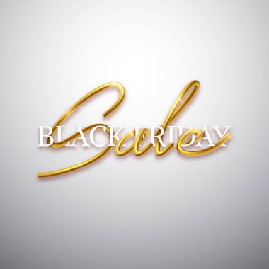 Siyah Cuma satış reklam, kaligrafi metin tasarım.