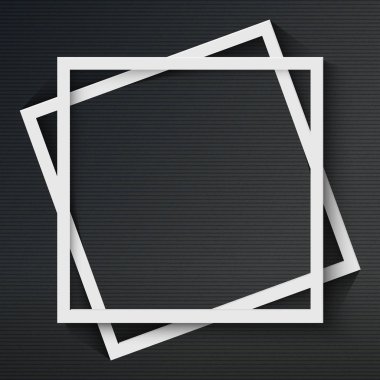 Koyu arka plan üzerinde gölge ile kare çerçeve