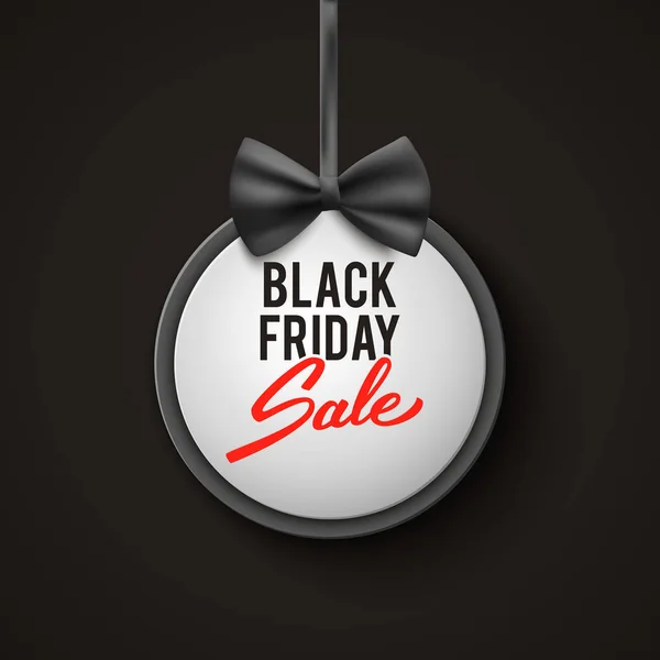 Black Friday Sale Advertisement Calligraphic Text Design — Stock Vector