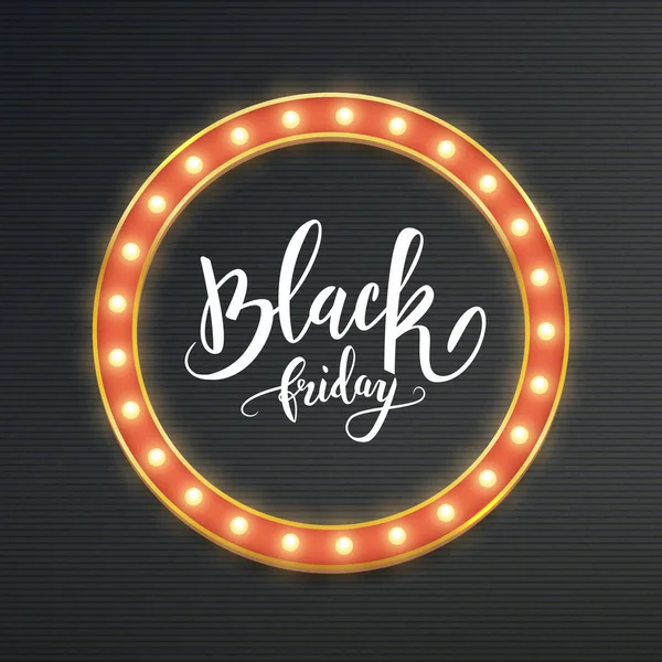 Black Friday ขายโปสเตอร แบนเนอร โฆษณาในกรอบย อนย — ภาพเวกเตอร์สต็อก